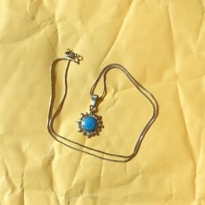 Silver Sun Pendant Necklace